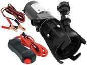 Flojet Macerator Pump 18555-000A - 12V DC Waste Pump for Camper/RV - Empties 40-Gal Tank in 5 Mins - 9 GPM Output - 3/4" Garden Hose Connection - Stainless Steel Grinder, Self-Priming, Remote Switch