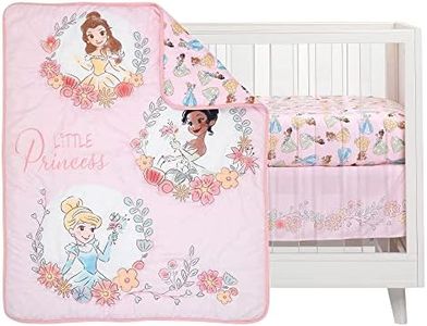 Lambs & Ivy (LAMCR) Disney Princesses Nursery Baby Crib Bedding Set, Pink, 3 Count