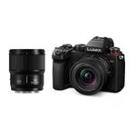 Panasonic Lumix S5D, Full Frame Mirrorless Camera Body, with S-R1840E 18-40mm & S-S50ME 50mm lenses, 24.2MP, 4K 60P Recording, Live View Finder, Free Angle Monitor, Wi-Fi, Bluetooth, Black