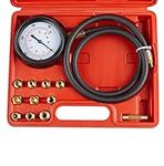 KATSU Automatic Wave Box Oil Pressure Meter Test Kit, Diesel Petrol Engine Oil and Transmission Fluid Pressure Tester Gauge Car Garage Tool for Automotive Cars Trucks Motorcycles