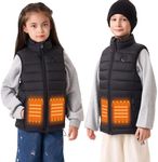 ANAYSN Kids Heated Vest Boys Girls Heated Vest with battery pack included 7.4V 10000mAh Outdoor Kids Heated Coat
