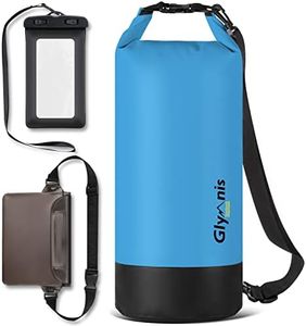 Glymnis Borsa Impermeabile 5L 10L 20L Dry Bag Sacco Impermeabile con Tracolla Regolabile, Include Custodia Impermeabile per Cellulare, Ideale per Barca, Pesca, Rafting, Nuoto