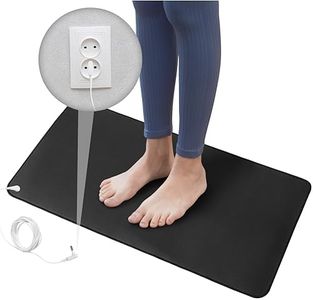 GroundFlow Grounding Mat for Feet - Conductive Carbon Indoor Ground Pad with Extra Long 15' Cord - Soft, Thick Earth Therapy Mats for Sleep, Energy, Muscle Tension, Relaxation - 13 x 29 Inches