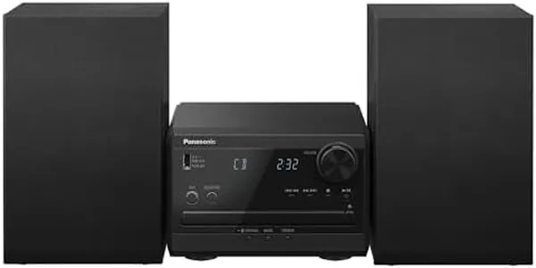 Panasonic Compact Stereo System with CD Player, Bluetooth, FM Radio and USB with Bass and Treble Control, 20W Stereo System for Home with Remote Control - SC-PM270PP-K (Black)