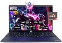 NIMO 15.6" FHD IPS Gaming Laptop, 6 Cores AMD Ryzen 5 6600H, 32GB DDR5 RAM 1TB SSD(Beat i5-12450H, Up to 4.5GHz), 6-Cores 660M GPU, 100W Type-C, Fingerprint, Backlit Keyboard, 54Wh Battery, Win11