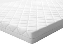 Brillars Baby Travel Cots Mattress Toddler Crib Foam Comfort Bedding Mattresses Quilted Breathable With Removable Cover Waterproof Protector (89cm x 40cm x 4 cm)