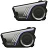 Sena Harman Kardon 2nd Gen 60S Motorcycle Communication Bluetooth Headset with Wave, Mesh and Bluetooth Intercom System, Sound Twin Pack