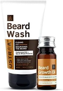 Ustraa Beard Growth Oil - 35ml - With Redensyl and 8 Natural Oils, Moisturizes & Nourishes, No Mineral Oil & Beard Wash Woody - 100 ml -SLS-free Beard Wash | Thick Foam, No Post-wash Dryness
