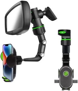 Phone Mount for Car, Rear View Mirror Phone Holder, Rotatable and Retractable Phone Holder for Car, for 4-6.5 Inch Cell Phones