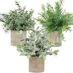 3 Pack Small Fake Plants Artificial