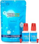 2 Pack Sky Glue S+ Eyelash Extension Glue Professional Use Only - Extra Strong Lash Extensions Adhesive 6-7 Weeks Retention and 1-2s Dry, Long Lasting Semi Permanent Black Glue - 2 Bottles 5 ml Ea
