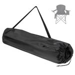 Camping Chair Replacement Bag for Coleman Portable Folding Chair Carry Bag with Shoulder Strap, Protective Carrying Chair Bag for Travel Outdoor Camping Sports, Black (Chair is Not Included)