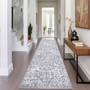 SHACOS Runner Rugs for Hallway 60x305cm Carpet Runners for Hallways Non-Slip Long Washable Hall Runner Rug Distressed Abstract Floor Carpet Runner for Hallway Entryway Kitchen Laundry Room