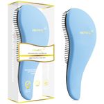 Detangling Brush - glide the Detangler Brush through Tangled hair - Best Brush/Comb for Women, Girls, Men & Boys - Use in Wet and Dry Hair (SkyBlue)