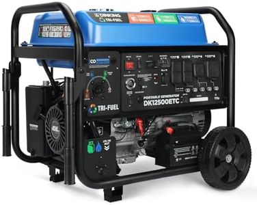 DK 12500W Tri-fuel Generator, Remote Electric Quick Start, 10.5 Gal Super Tank, 120V 240V, CARB EPA Compliant Gas Propane or NG Powered Back Up (DK12500ETC)