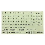 Careflection || Luminous Alphabet Keyboard Stickers Keyboard Large Letter Sticker PC Laptop Glow in The Dark Luminous Standard Full Keyboard