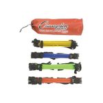 Champion Sports Sectioned Agility Ladder Set, Red/Yellow/Blue/Green, 6.5" x 16" Wide