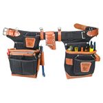 Occidental Leather 9850 Adjust-to-Fit Fat Lip Tool Bag Set, Black
