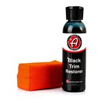 Adam's New Black Trim Restorer 4oz With Coating Applicator - Restores Plastic Trim to a Rich, Black Color With a Factory-New Appearance - Lasts Several Months per Treatment