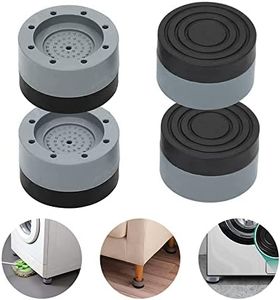Dhairya Plastic Washing Machine Foot Pads For Anti Vibration&Anti Walk Washer And Dryer Anti Slip Shock Absorber And Noise Cancelling Washer Machine Support Washer Stand Stabilizer Set Of 4(Grey)