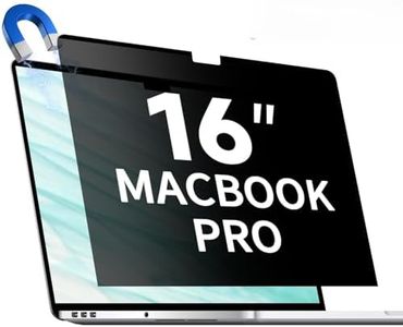 Magnetic Privacy Screen for 16 Inch MacBook Pro (2021-2024, M1, M2, M3, M4, Pro, Max), Removable Matte Computer Privacy Shield Anti Glare Blue Light Filter, Anti-Spy for Mac 16.2'' Protector