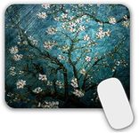 Mouse Pad, Gaming Mouse Pad, Non-Slip Rubber Base Mouse Mat with Designs for Laptop, Computer & Office, 9.5 x 7.9 x 0.12 inches (Van gogh flower)