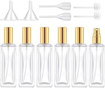 IRON BILL 30 ml Glass Spray Bottle Perfume, 1 oz Glass Perfume Bottles Empty, Glass Atomizer, Small Glass Travel Perfume Atomizer Bottle Refillable (6 PCS, Gold)