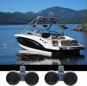 Rockville 2 DWB65B Dual 6.5" Black 1200w Marine Wakeboard Tower Speaker Systems