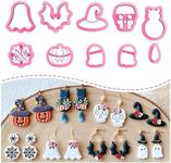 KEOKER Halloween Clay Cutters, Clay cutters for Halloween Earrings Making, 10 Shapes Halloween Clay Earrings Cutters, Halloween Polymer Clay Cutters (Earrings Clay Cutters 1)