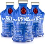 Toilet Tank Bank Insert 3-Pack, Water-Saving Device, Saves 95+ Ounces Per Flush, Brick and Bottle Alternative, for Less Efficient Older Toilets to Save Water