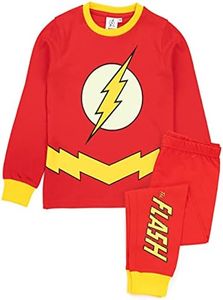 DC Comics The Flash Pijamas Boys Kids Brilla en el Traje Oscuro PJS 6-7 años