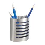 iDesign Magnetic Pen Holder for Fridge & Whiteboard, Magnetic Office Pen Pot made of Stainless Steel, Brushed