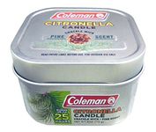 Coleman Pine Scented Citronella Candle, Crackle Wick