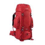 Eurohike Nepal 65 Litre Rucksack with Ventilated Back Panel & Padded Harness, 65L Backpack, Bag for Men & Women, Adjustable, Lightweight, Camping, Hiking, Trekking, Travelling, Outdoors, Red