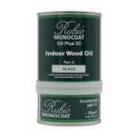 Rubio Monocoat Wood Oil 14 m² - Black | Oil Plus 2C | Quick-Dry, Eco-Friendly Linseed Wood Oil for Indoor Use Includes Accelerator (Part B) | Preserver | 350 ml