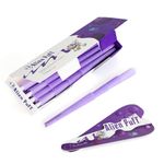 1 1/4 Size Pre Rolled Cone, yacool 40 Pack Purple Rolling Cones with Tips & Packing Tubes Included, 84MM Smoking Paper Cone, Slow Burn & Ultra Thin Cigarette Accessories