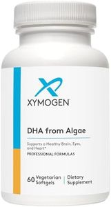 XYMOGEN DHA from Algae - DHA Omega-3 Supplement - Supports Brain, Eye, Heart + Immune Health (60 Softgels)