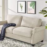 Zinus Josh Loveseat Sofa Couch - 2-seater Sofa 143x77x84 - Traditional design with Rounded Arms - Beige