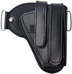 Hulara OWB Leather Holster for Glock 17 Holster Fits 1911 Holster g2c Taurus Holster S&W M&P Shield Plus Holster Right-Hand Men/Women Pistol Holster with Magazine Holder…