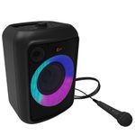 Klipsch Gig XL, Black - Portable Wireless Speaker - Multiple Color Modes - Bass Boost - 6.5" Woofer & 2" Tweeter - 8-Hour Playtime - Splash Resistant - Karaoke Mic Included