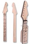 Yinfente Electric Guitar Neck Replacement 24 Fret 25.5 Inch Maple wood Fretboard Binding