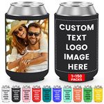 Personalized Can Sleeve Beer Coolers Custom Can Cooler with Photo Logo Customized Insulated Beverage Bottle Holder for Party Weddings Fishing Picnics