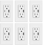 ELEGRP USB Outlets, 15 Amp Wall Out