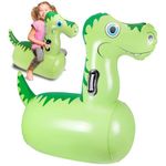 Hip Hoppers Large Bouncy Hopper Inflatable Hopping Dinosaur Bouncer,Fun Outdoor Toys,Supports Up to 200 Pounds, Ages 5 and Up