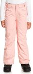 Roxy Girls Backyard Snow Pants with DryFlight Technology, Mellow Rose (Mgd0), X-Large