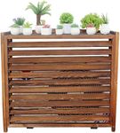 5PCS Solid Wood Air Conditioner Privacy Screen - Outdoor Fence Screen for Air Conditioning Units - Free Standing Privacy Fence Cover for Garden Fences (Size : 100 * 92cm)