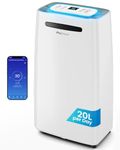 Pro Breeze® 20L/Day Smart Dehumidifier with Digital Humidity Display, Sleep Mode, Continuous Drainage, Laundry Drying and 24 Hour Timer - Ideal for Damp and Condensation
