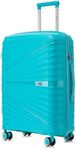 ATX Luggage 24" Medium Suitcase Ultra Lightweight Durable Polypropylene Hard Shell Suitcase with 4 Dual Spinner Wheels and Built-in TSA Lock (Turquoise, 65 Liters)