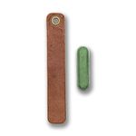 Knafs - Leather Strop for Honing Pocket Knives - Includes Stropping Compound