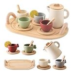 IEATFO Tea Party Set for Kids Woode